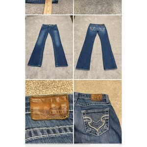 Buckle Big Star Remy low rise fit bootcut jean womens sz 28L dark wash denim Y2K